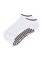 view 2 of 4 Ankle Grip Sock in White & Port Royale