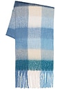 view 2 of 3 Highland Scarf in Ice Blue & White Plaid