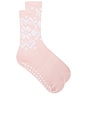view 1 of 4 Fair Isle Grip Sock in Pink Tulle & White
