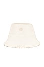 view 5 of 5 Reversible Boucle Nylon Bucket Hat in Ivory
