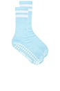 view 1 of 4 НОСОК STRIPED TUBE GRIP SOCK in Ice Blue & White