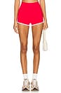 view 1 of 6 MoveWell Alba 3 Inch Short in Lava Red & White