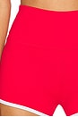 view 6 of 6 MoveWell Alba 3 Inch Short in Lava Red & White