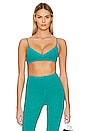 view 1 of 4 LoungeWell Willow Sports Bra in Lake Teal Heather