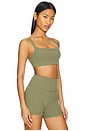 view 2 of 4 Addison Micro Rib Sports Bra in Clover Green