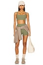 view 4 of 4 Addison Micro Rib Sports Bra in Clover Green