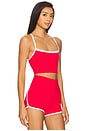 view 2 of 4 MoveWell Morgan Sports Bra in Lava Red & White
