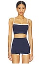 view 1 of 4 Movewell Morgan Sports Bra in Navy & White