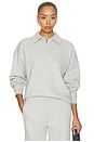 view 1 of 4 Caspian Fleece Polo in Heather Grey