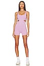 view 1 of 3 LoungeWell Ziggy 4 Inch Romper in Violet Tulle Heather