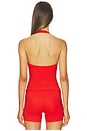 view 3 of 4 Flowwell Zoya Halter Tank in Poppy Red
