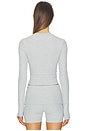 view 3 of 4 Leon Long Sleeve Top in Grey Heather