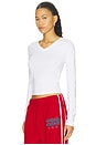 view 2 of 4 Estrella V Neck Shirt in White