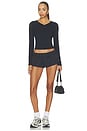view 5 of 4 Estrella V Neck Shirt in Black