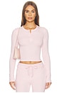 view 1 of 4 Florian Henley Top in Chalk Pink