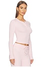view 2 of 4 Florian Henley Top in Chalk Pink
