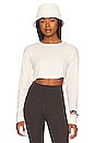 view 1 of 4 Stella Long Sleeve Cropped Tee in Parchment
