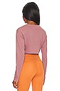 view 3 of 4 Stella Long Sleeve Cropped Tee in Rose Taupe