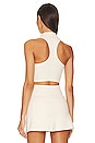 view 3 of 4 Movewell Frankie Cropped Tank in Pearled Ivory