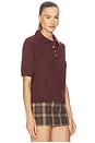 view 2 of 4 Luna Polo Short Sleeve Pullover in Vixen