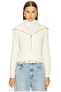 view 1 of 4 Tori Fisherman Zip Up Pullover in Ivory