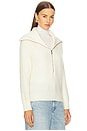 view 2 of 4 Tori Fisherman Zip Up Pullover in Ivory