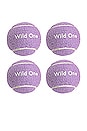 view 1 of 5 Tennis Balls Set Of 4 in Lilac