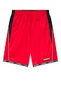 view 4 of 5 Sporty Football Jersey Shorts in Red