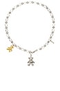view 1 of 3 Teddy Pendant Spike Chain Necklace in Silver