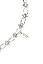 view 3 of 3 Teddy Pendant Spike Chain Necklace in Silver