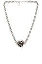 view 1 of 3 Spiky Rose Necklace in Silver