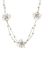 view 2 of 2 Crystal Twisted Wire Necklace in Silver