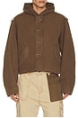view 1 of 5 Folded Shortened Jacket in Brown