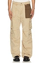 view 1 of 6 Washed Cargo Trousers in Beige