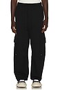 view 1 of 5 Wide Fit Cargo Pants in Black