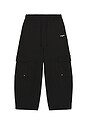 view 5 of 5 Wide Fit Cargo Pants in Black