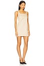 view 2 of 3 Cotton Waistband Detail Dress in Beige