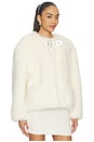 view 3 of 5 Faux Fur Belt Jacket in Ivory