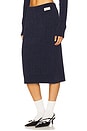 view 3 of 6 Cable Midi Skirt in Navy