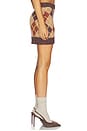 view 2 of 6 Argyle Intarsia Mini Skirt in Brown