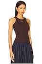 view 2 of 5 Minimal Logo Tank Top in Brown