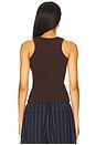 view 3 of 5 Minimal Logo Tank Top in Brown