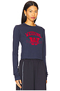 view 2 of 4 Print Long-sleeved T-shirt in Navy