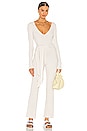 view 1 of 3 Wrap Plunge V Jumpsuit in Ivory