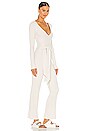 view 2 of 3 Wrap Plunge V Jumpsuit in Ivory