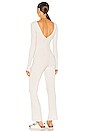view 3 of 3 Wrap Plunge V Jumpsuit in Ivory