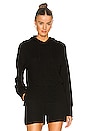 view 1 of 4 Aubrianna Recycled Cashmere Hoodie in Black