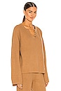 view 2 of 4 Oversized Rib Henley in Camel
