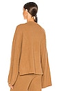 view 3 of 4 Oversized Rib Henley in Camel