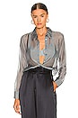 view 1 of 4 Ria Blouse in Blue Gray in Blue Grey